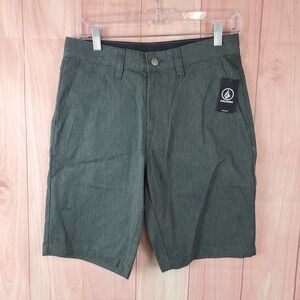 Volcom Mens Monty Shorts Sz 28 Slash Pockets Zip FlyVolc